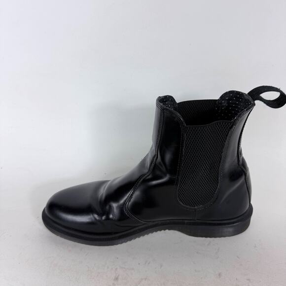 Dr. Martens Flora Smooth Chelsea Boots Women's 10 Black Leather Ankle Pull-On - Picture 6 of 10